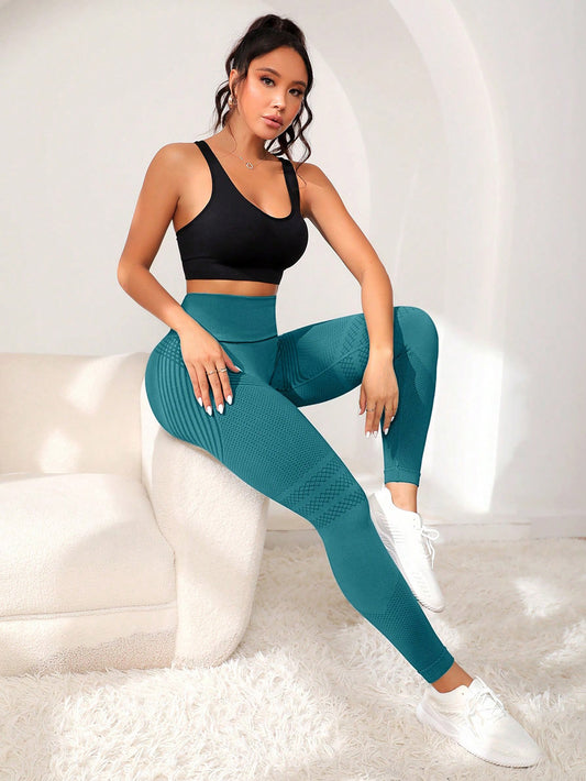 High-Waisted Seamless Yoga Leggings – Fitness Pants